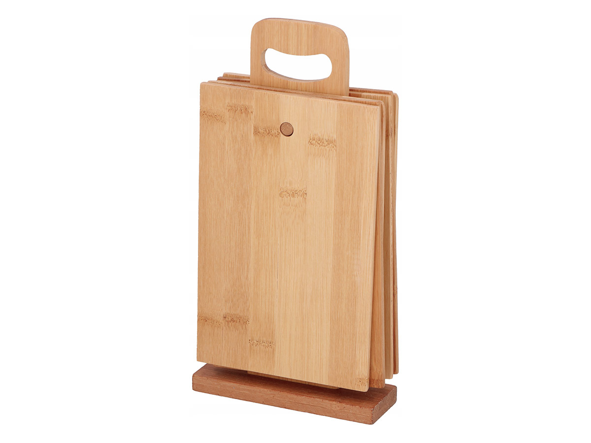 Tablas de cortar de bambú con soporte