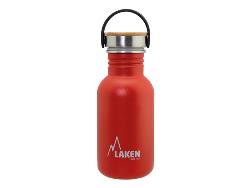 Laken Basic Bamboo botella para beber de 500 ml – Red