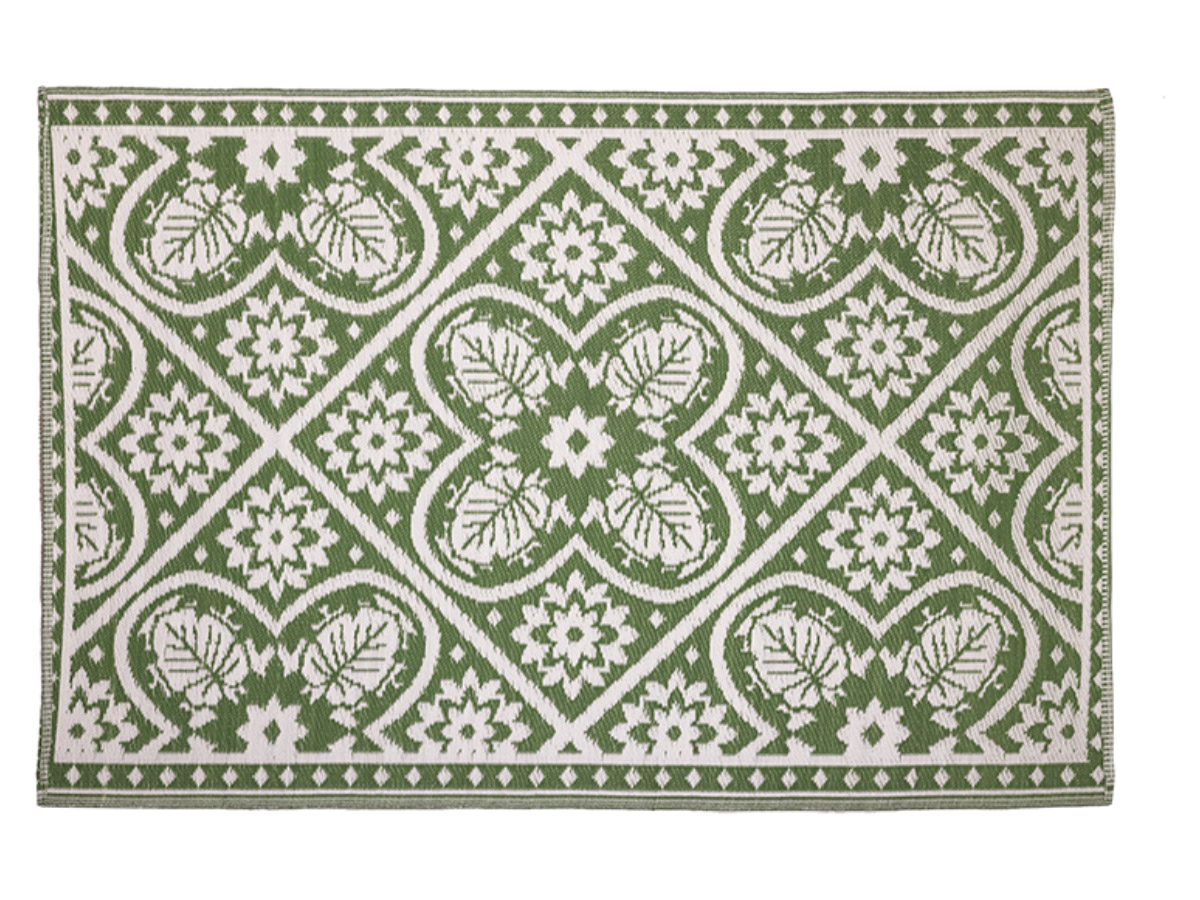 Esschert Design alfombra de exterior diseño de hojas