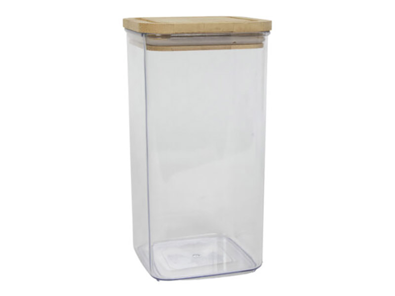 Recipiente de 0,9 litros con tapa de bambú