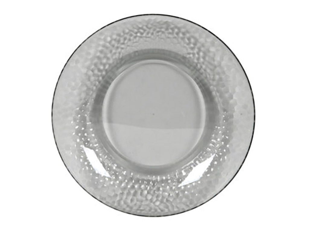 Plato gris transparente de Ø27 cm