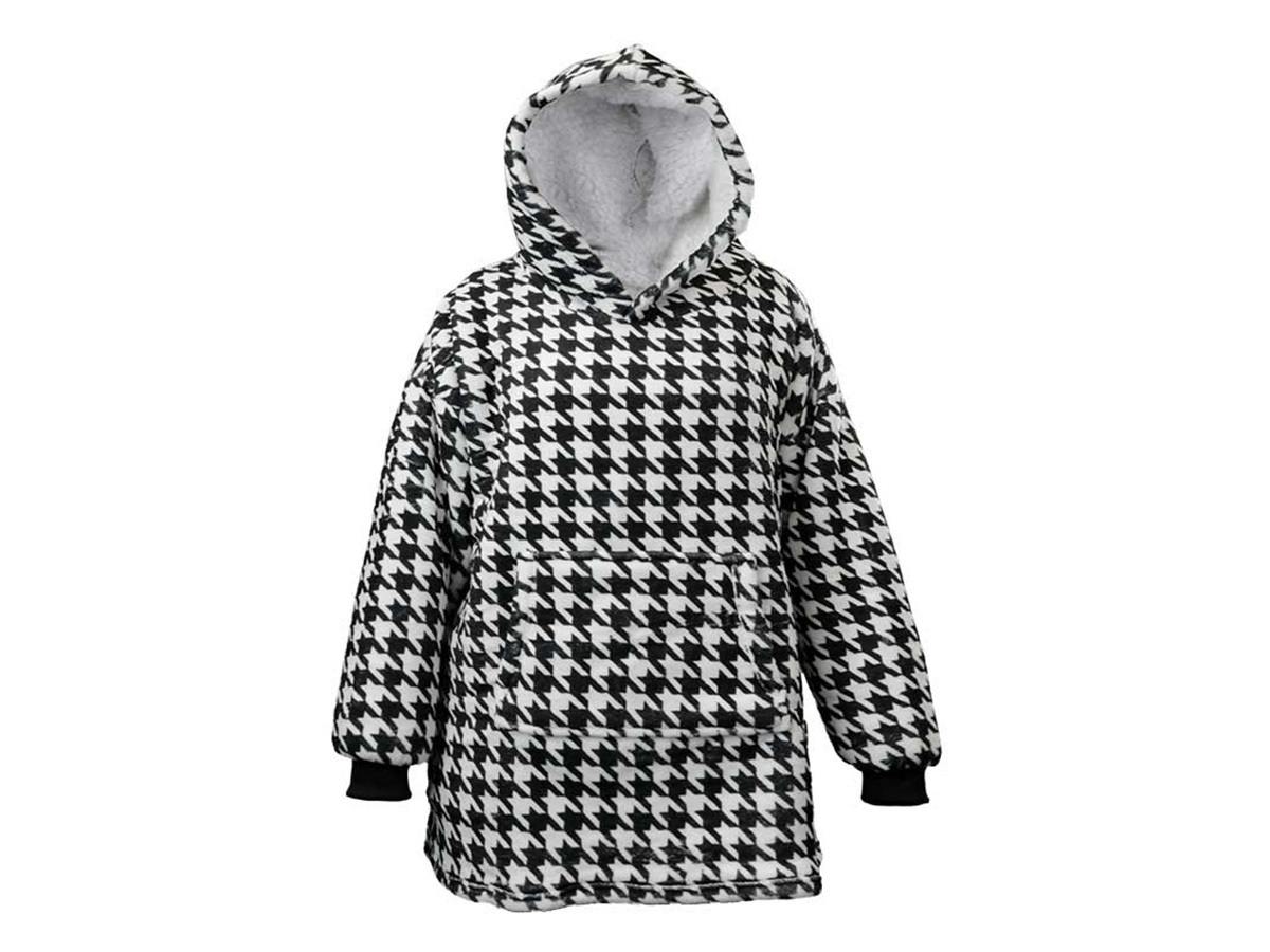 Unique Living sudadera extra grande con capucha – Black White