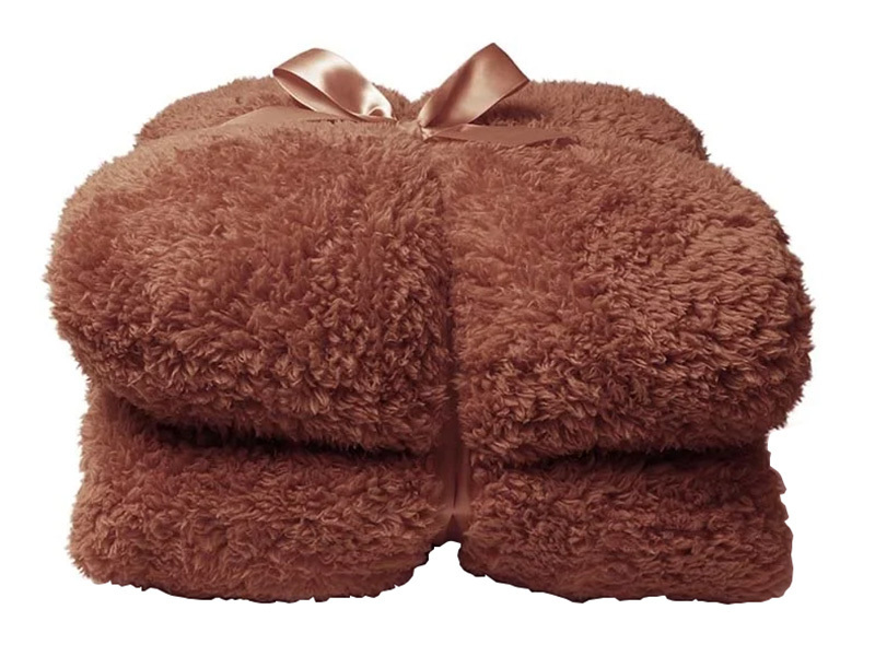 Unique Living Teddy manta – Marsala
